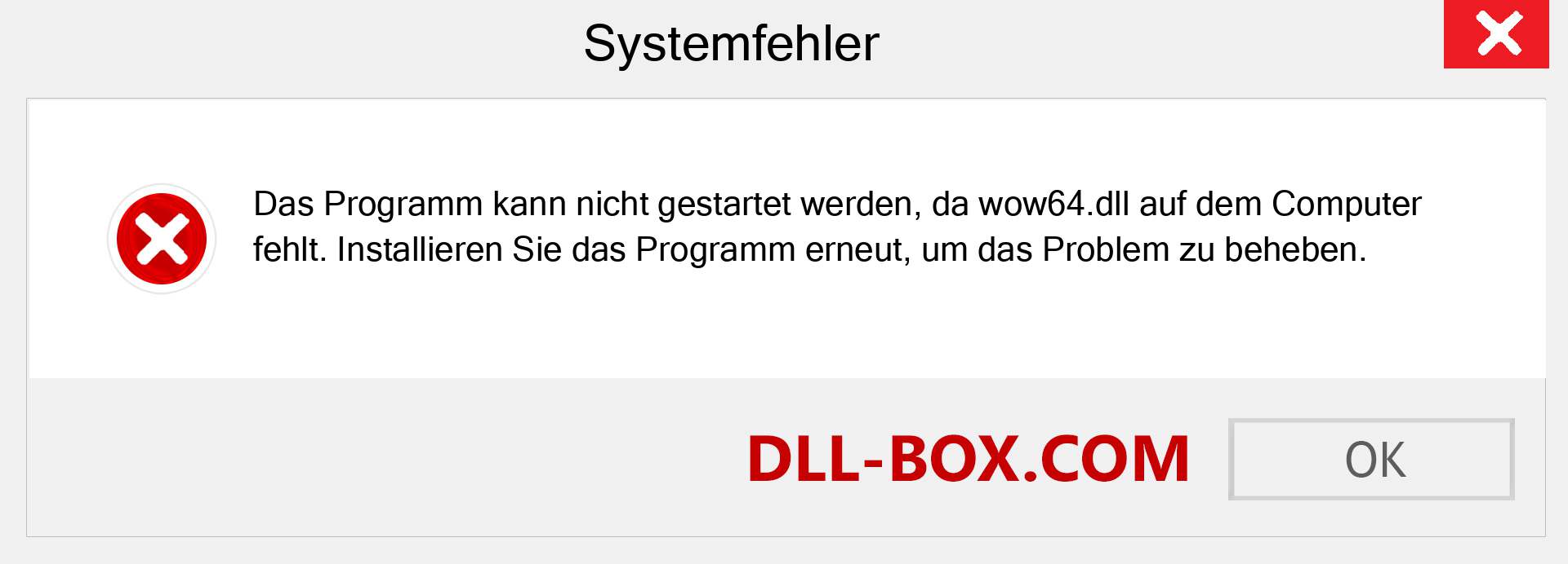 wow64.dll-Datei fehlt?. Download für Windows 7, 8, 10 - Fix wow64 dll Missing Error unter Windows, Fotos, Bildern